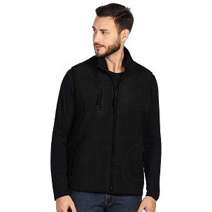 POLARIS VEST, prsluk od brušenog flisa, crni