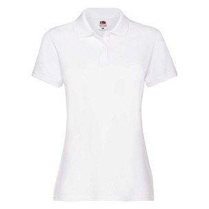 Fruit of the Loom, Ladies Premium Polo, ženska premium polo majica, bela, S