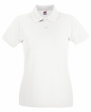 Fruit of the Loom, Ladies Premium Polo, ženska premium polo majica, bela, M
