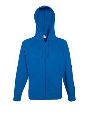 Fruit of the Loom, Lightweight Hooded Sweat Jacket, muški duks sa kapuljačom, royal plava , S