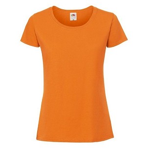 Fruit of the Loom, Ladies Iconic Ringspun Premium T, ženska majica kratkih rukava, narandžasta, L