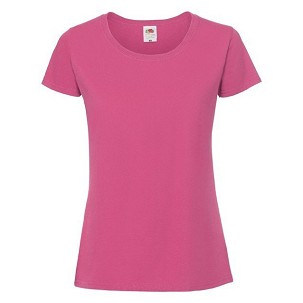 Fruit of the Loom, Ladies Iconic Ringspun Premium T, women's T-shirt, fuchsia, XL