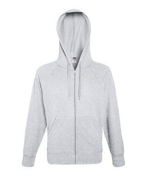 Fruit of the Loom, Lightweight Hooded Sweat Jacket, muški duks sa kapuljačom, pepeljasto siva , S