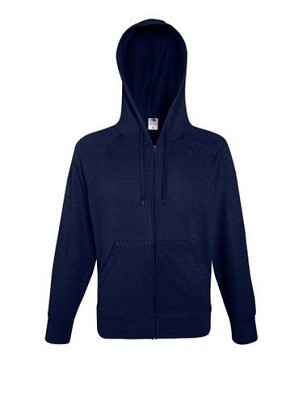 Fruit of the Loom, Lightweight Hooded Sweat Jacket, muški duks sa kapuljačom, tamno teget , L