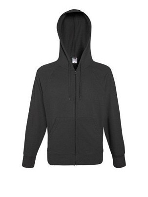 Fruit of the Loom, Lightweight Hooded Sweat Jacket, muški duks sa kapuljačom, svetlo grafit, M