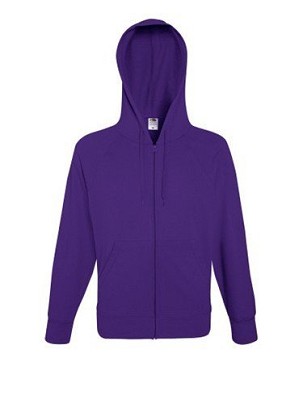 Fruit of the Loom, Lightweight Hooded Sweat Jacket, muški duks sa kapuljačom, ljubičasta , L
