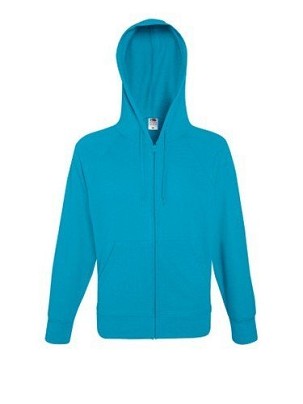 Fruit of the Loom, Lightweight Hooded Sweat Jacket, hooded sweatshirt, azure blue, XL