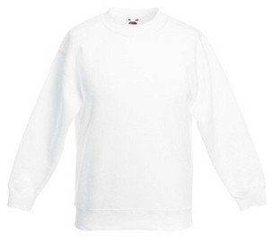 Fruit of the Loom, Kids Premium Set-in Sweat, lagana dečija dukserica, bela, 14-15
