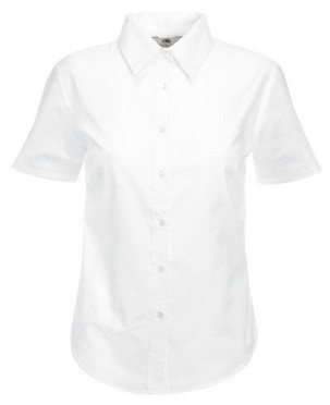 Fruit of the Loom, Ladies Short Sleeve Oxford Shirt, ženska oxfor košulja, bela, S