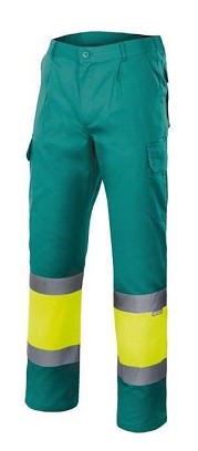 Velilla ATHENA. Dvobojne pantalone od kepera (210g/m²), sa postavom, sa više džepova, od pamuka (20%) i poliestera (80%)