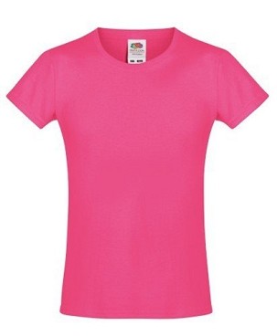 Fruit of the Loom, Sofspun, women's cotton cotton T-shirt, fuchsia, 5-6