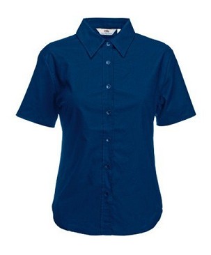 Fruit of the Loom, Ladies Short Sleeve Oxford Shirt, ženska oxfor košulja, teget, M
