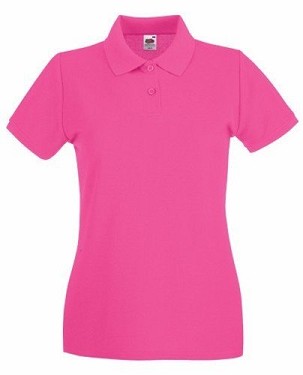 Fruit of the Loom, Ladies Premium Polo, ženska premium polo majica,  fuksija, XS