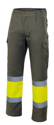 Velilla ATHENA. Dvobojne pantalone od kepera (210g/m²), sa postavom, sa više džepova, od pamuka (20%) i poliestera (80%)