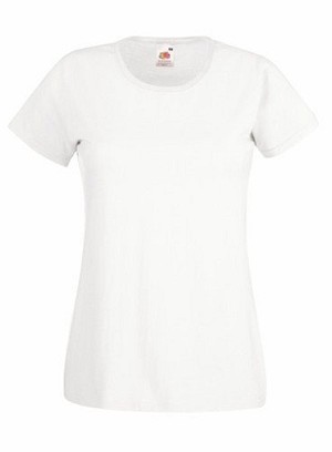 Fruit of the Loom, Valueweight, women's cotton T-shirt, white, S