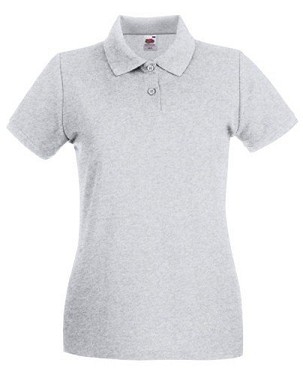 Fruit of the Loom, Ladies Premium Polo, ženska premium polo majica, pepeljasto siva, M