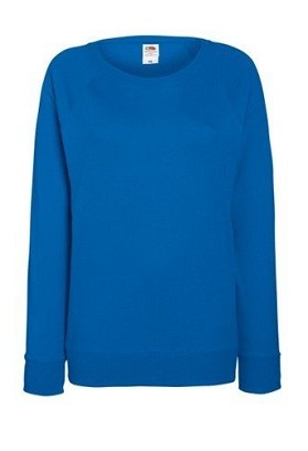 Fruit of the Loom, Ladies  Lightweight Raglan Sweat, ženski klasični duks, royal plava, S
