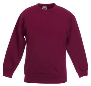 Fruit of the Loom, Kids Premium Set-in Sweat, lagana dečija dukserica, burgundi, 3-4