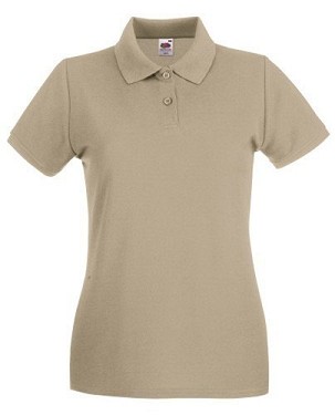 Fruit of the Loom, Ladies Premium Polo, ženska premium polo majica, kaki, 2XL