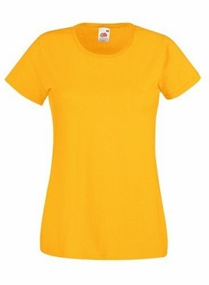 Fruit of the Loom, Valueweight, ženska pamučna majica kratkih rukava, suncokret žuta, 2XL