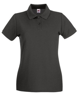 Fruit of the Loom, Ladies Premium Polo, ženska premium polo majica, svetlo grafit, XS