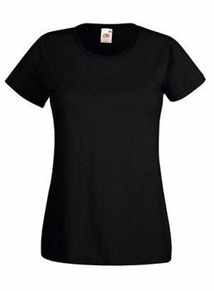 Fruit of the Loom, Valueweight, Women's Cotton T-shirt, Black,  XL