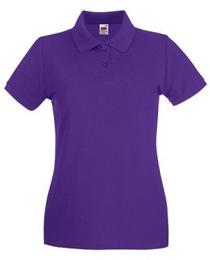 Fruit of the Loom, Ladies Premium Polo, ženska premium polo majica, ljubičasta, XS