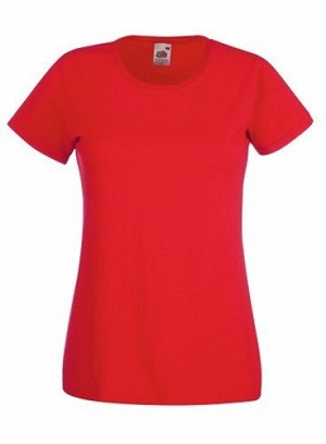 Fruit of the Loom, Valueweight, ženska pamučna majica kratkih rukava, crvena,, XL