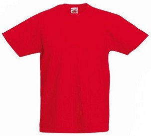 Fruit of the Loom, Original T, dečija pamučna majica kratkih rukava,  crvena, 9-11