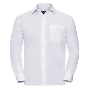 RUSSELL POLYCOTTON EASY CARE POPLIN Men's Long Sleeve Shirt
