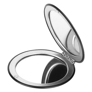 VOGUE, metalno ogledalce, crno