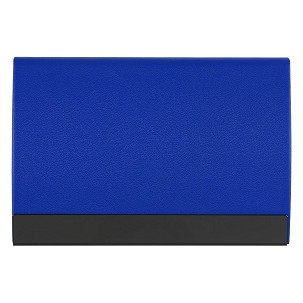 RIVERA, name card holder, leather effect, blue