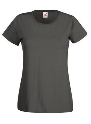 Fruit of the Loom, Valueweight, Women's Cotton T-shirt, Light Graphite, S