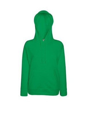 Fruit of the Loom, Ladies Lightweight Hooded Sweat, hooded sweatshirt, kelly green, S