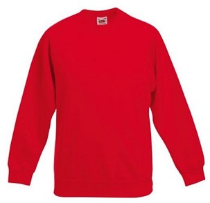 Fruit Of The Loom, Kids Premium Raglan Sweat, dečija dukserica, crvena, 3-4