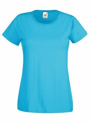Fruit of the Loom, Valueweight, Women's Cotton T-shirt, Azure Blue, 2XL