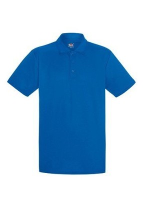Fruit of the Loom, Performance Polo, Polyester Sports Polo Shirt, Royal Blue, L