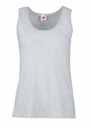 Fruit of the Loom, Ladies Valueweight Athletic Vest, ženska atlet majica, pepeljasto siva, XL