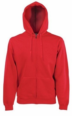 Fruit Of The Loom, Premium Hooded Sweat Jacket, Red, S