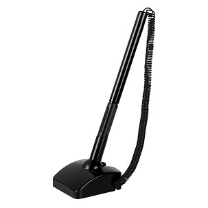 DESK AB, antibacterial plastic ball pen with stand, black