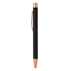 TITANIUM ROSE GOLD, metalna hemijska olovka, crna