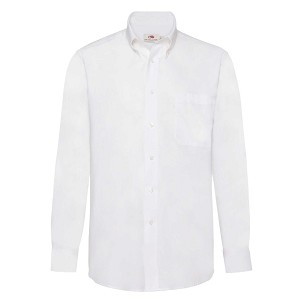 Fruit of the Loom, LS Oxford Shirt, muška poslovna košulja dugih rukava, bela, XL
