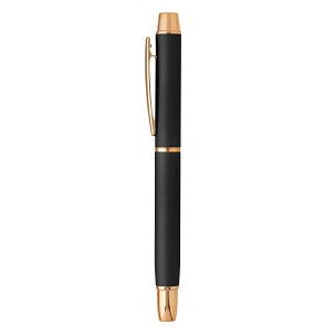 UNIVERSAL, metal roller pen with paper sleeve, black