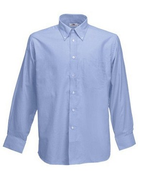 Fruit of the Loom, LS Oxford Shirt, muška poslovna košulja dugih rukava, oksford plava, L