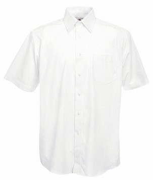 Fruit of the Loom, Poplin Shirt, muška košulja kratkih rukava,bela , 3XL