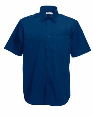 Fruit of the Loom, Poplin Shirt, muška košulja kratkih rukava, teget, M