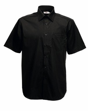 Fruit of the Loom, Poplin Shirt, muška košulja kratkih rukava, crna, L