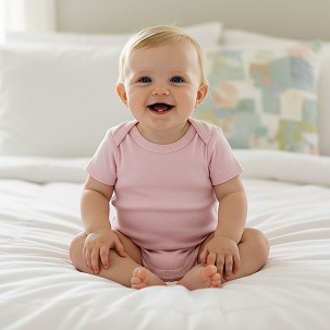 BAMBOLINO, baby romper, 180 g/m2, red