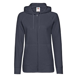 Fruit of the Loom, Ladies Lightweight Hooded Sweat Jacket, ženski duks sa kapuljačom, tamno teget, XS