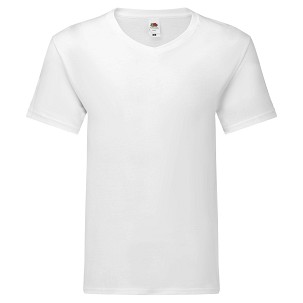 Fruit of the Loom, ICONIC 150 V-NECK, pamučna majica sa V izrezom, bela boja